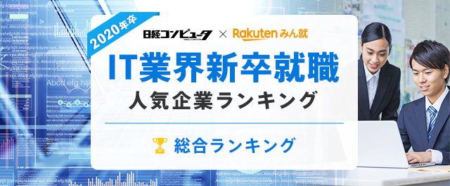 2020年卒 IT業界新卒就職人気企業ランキング│総合ランキング